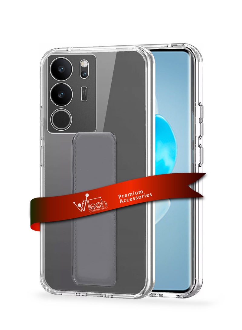 Wtech TPU Hand Grip Air Pillow Case Cover For Vivo V29 5G 2023 Clear/Grey - Image 1