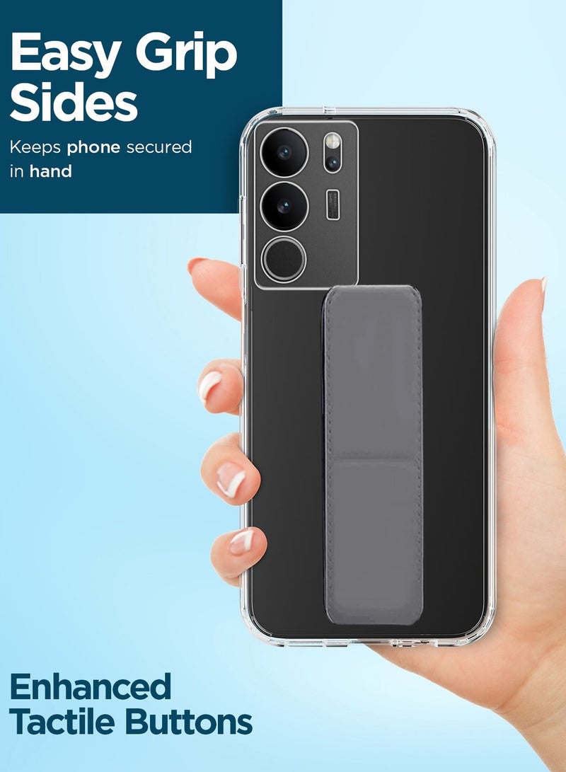 Wtech TPU Hand Grip Air Pillow Case Cover For Vivo V29 5G 2023 Clear/Grey - Image 2