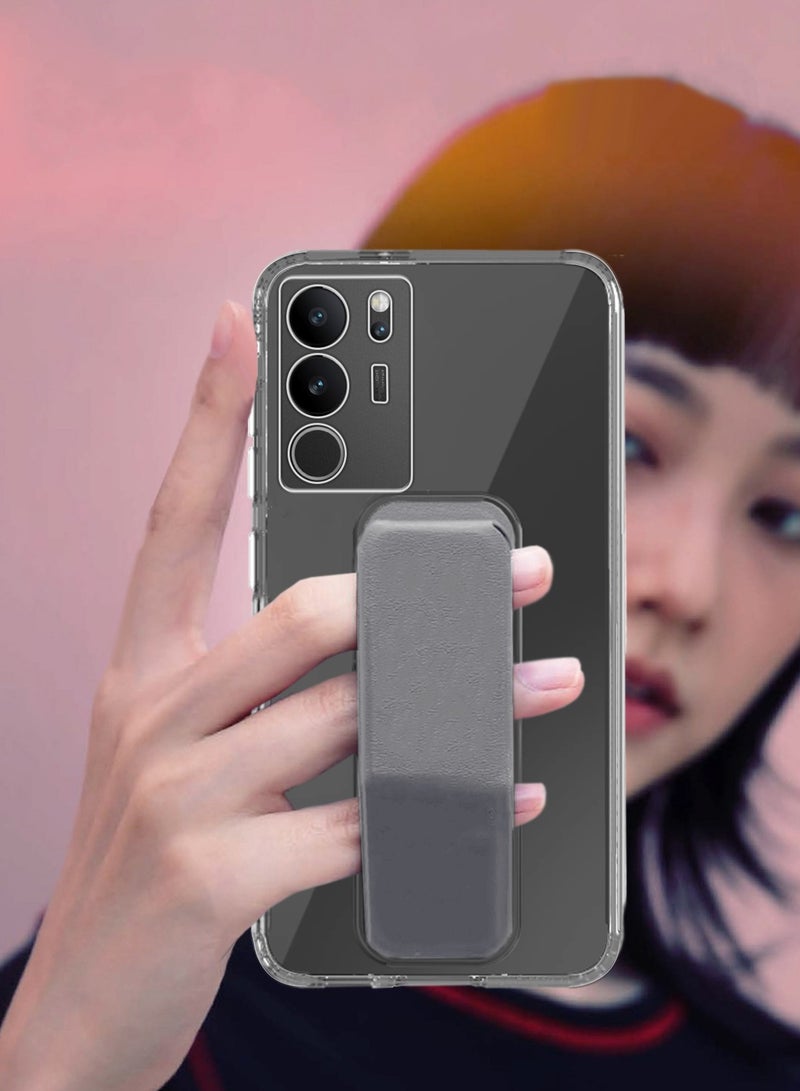 Wtech TPU Hand Grip Air Pillow Case Cover For Vivo V29 5G 2023 Clear/Grey - Image 4