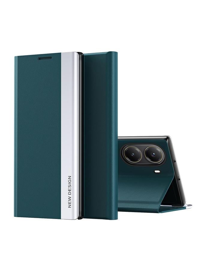 The Bros Case For Xiaomi Poco X7 Pro Side Electroplated Adsorption Leather Phone Case