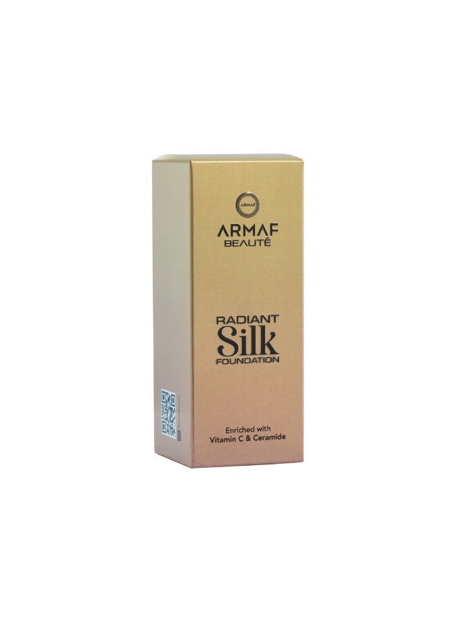 Armaf Beaute Radiant Silk Foundation Golden Beige 30ml,  Lightweight Hydrating Liquid Foundation with Vitamin C & Ceramide for Smooth, Even, Radiant Skin and Long-Lasting Natural Finish - Image 1