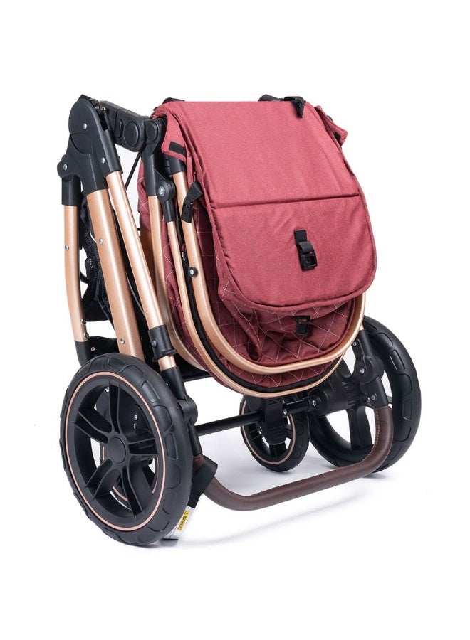 بيليكو عربة أطفال Belecoo X1 عالية الجودة - قابلة للطي بيد واحدة، مع مساحة تخزين كبيرة - Image 4