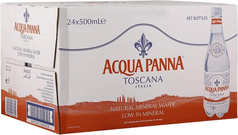 Acqua Panna Natural Mineral Water - 500 ml (Pack of 24) - Image 1