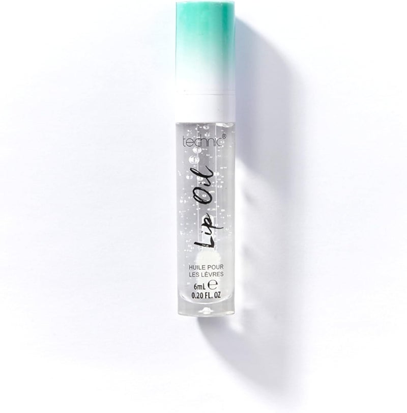 Technic Lip Oil - Mint - Flavoured. Non Sticky, Hydrating Lip Oil - High-Shine, Glossy Finish That Can be Worn Alone or On Top Of Your Favourite Lipstick