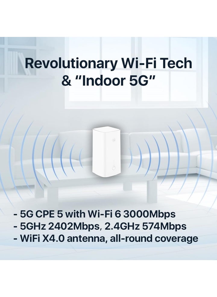 Buy Zowee Technology 5G CPE 5, WiFi 6 5G Dual Band Home Sim Router, 3 ...