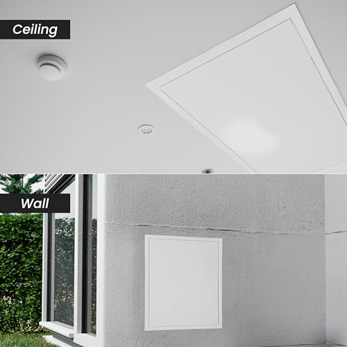 REPA MARKET لوحة وصول ريباماركت 12 × 16 بوصة للجدران الجافة - غطاء ثقب الجدار من الفولاذ المجلفن الأبيض / لوحة الباب / لوحات التغطية مع قفل - فتحة خدمة ثقيلة للوصول إلى السباكة والكهرباء ونظام التكييف - Image 5