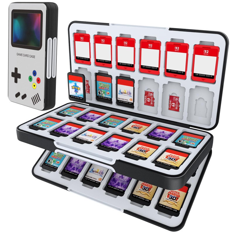 HEIYING Game Card Case for Nintendo Switch 2 / Switch OLED,Customized Pattern Portable Travel Carry Case with 48 Game Card Slots and 24 Micro SD Cards Slots - Image 1