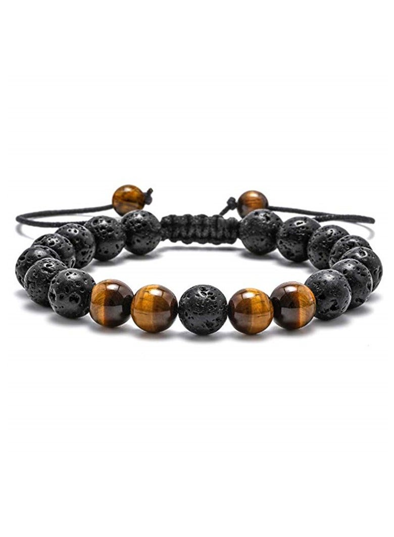 Gifts for Him Lava Rock Diffuser Bracelet Natural Healing Stone for Balance Wellness - Image 1