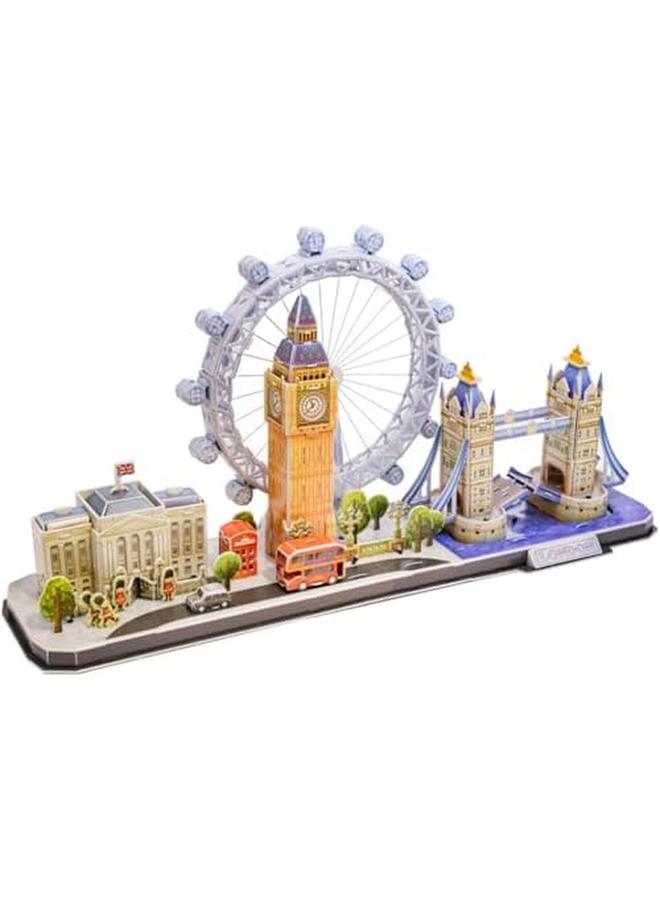 CubicFun Cityscape City Line London Led Lighting 3D Puzzle 186 Piece Set - Image 3