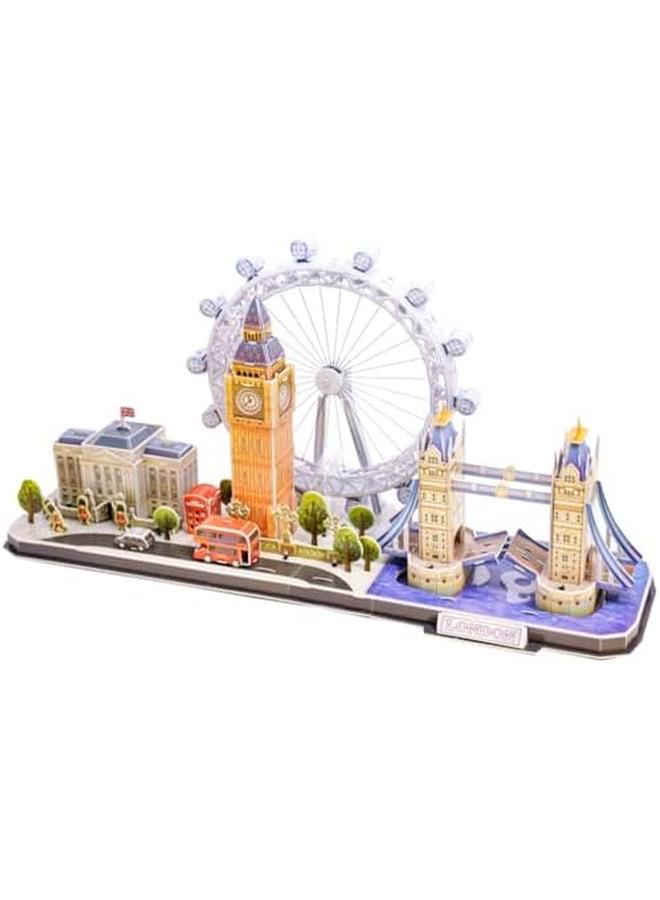 CubicFun Cityscape City Line London Led Lighting 3D Puzzle 186 Piece Set - Image 2