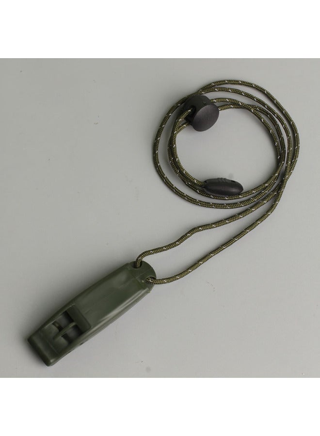 Generic Whistle Sports Kindergarten Teacher High Decibel Referee Special Survival Nuclear Free High Frequency Plastic Football Lanyard Drifting-Color:Army Green - Image 1