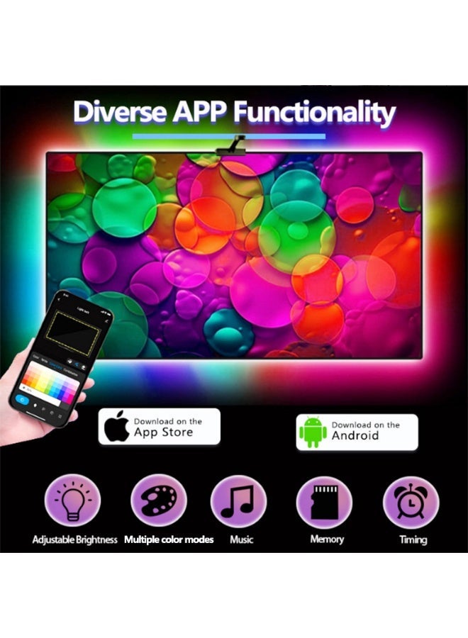 TV Backlight 3 Lite مع وظيفة تصحيح العدسة الكروية مزامنة مع تلفزيونات 55-65 بوصة، RGBICW Wi-Fi TV LED Backlight مع كاميرا، 4 ألوان في مصباح واحد، تحكم صوتي وتطبيق، محول - Image 2