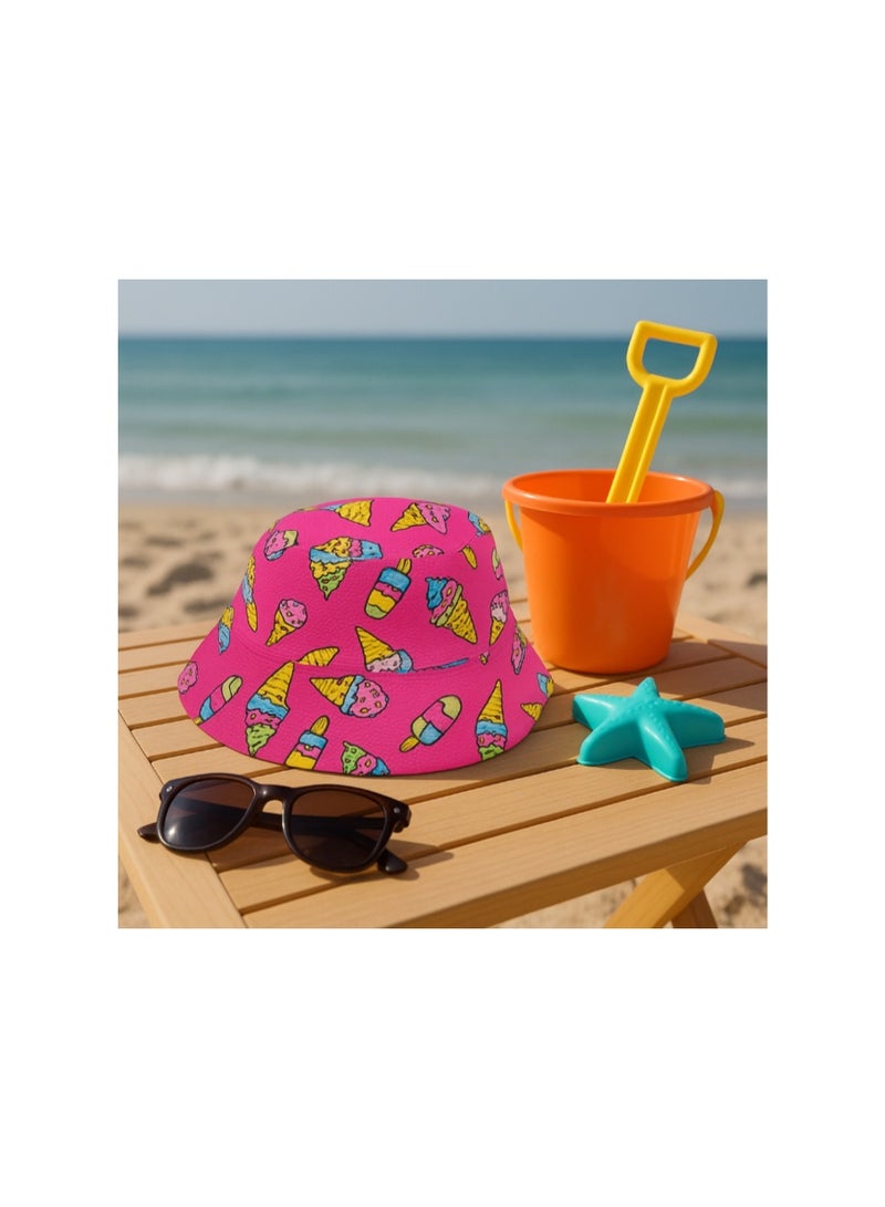 Bucket Hat -  Ice Cream Print - Image 1