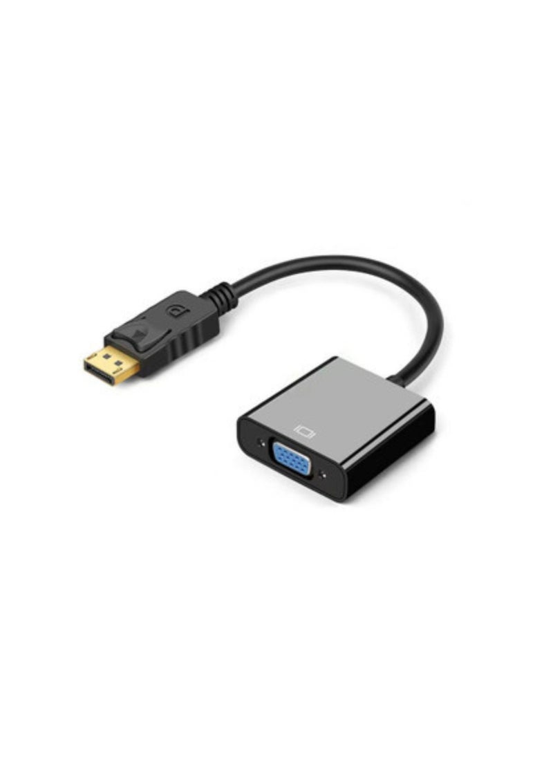 Generic Display Port To VGA Converter Adapter Black  - Image 1