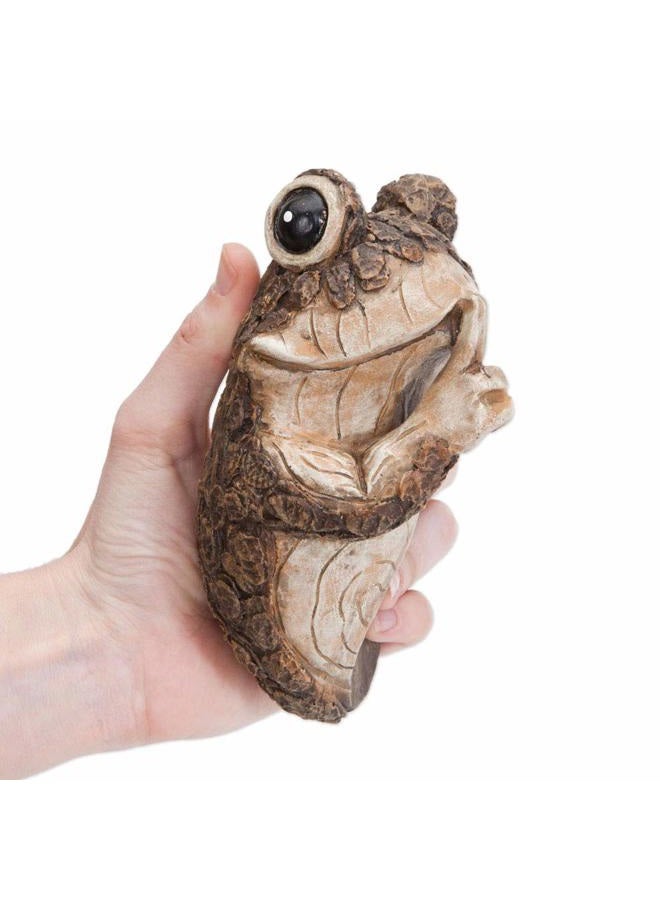 Bits and Pieces – Keep Quiet Frog Tree Peeker - Yard Decorations - Adorable Tree Sculpture - Garden Decoration - Garden Peeker Tree-Hugger Yard Art - Image 2