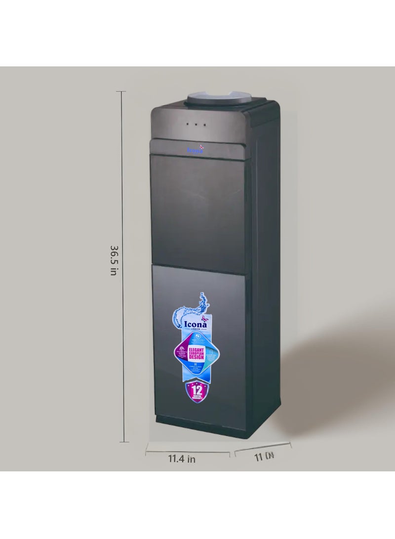 Icona Standing Hot & Cold Compressor Cooling Water Dispenser – Top Load Electric Water Cooler for Home, Office, Hotel – 550W Heating – ABS Build – Compact, Efficient Design - Image 4
