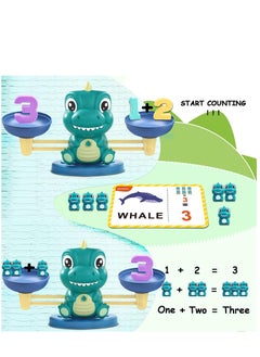 Generic Mathematical Dinosaur Balance Toys, Montessori Toys for 3-year-old Children, Educational and Learning Toys for Boys and Girls, Birthday Gifts for 4, 5, 6, 7-year-old Children.  - Image 2