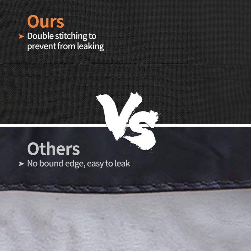 iCOVER Center Console Boat Cover, 600D Heavy Duty Marine Grade Waterproof Tear Resistant Boat Covers, Fits Boats 17'-19' Long Beam Width up to 102", Trailerable Boat Cover with Support Pole, Black - Image 5