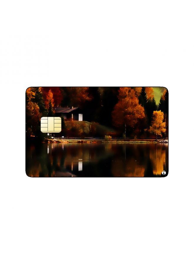 RKN PRINTED BANK CARD STICKER Aesthetic Nature View In Autumn - Image 1