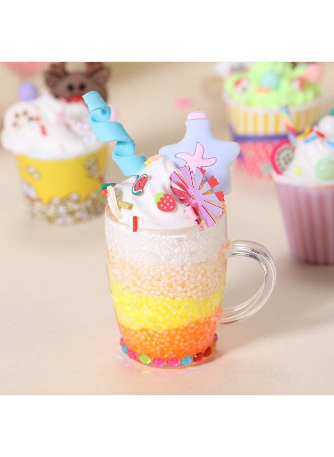 Generic - Small Dessert Maker Handmade Diy Simulation Drink Cup Ice Cream Cup Material Making Cream Baking Women-Specifications:Little Cake Maker -12 Cups - Image 1