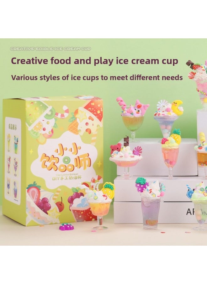 Generic - Small Dessert Maker Handmade Diy Simulation Drink Cup Ice Cream Cup Material Making Cream Baking Women-Specifications:Little Cake Maker -12 Cups - Image 1