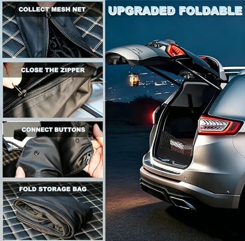 Omocyra Envelope Style Cargo Net Compatible with Dodge Durango SXT GT R/T SRT New 2026 2025 2024 2023 2022 2021 2020 2019 2018 2017 2016 2015 2014 2013 2012 2011 2010-1998 Trunk Car Tailgate Netting - Image 5