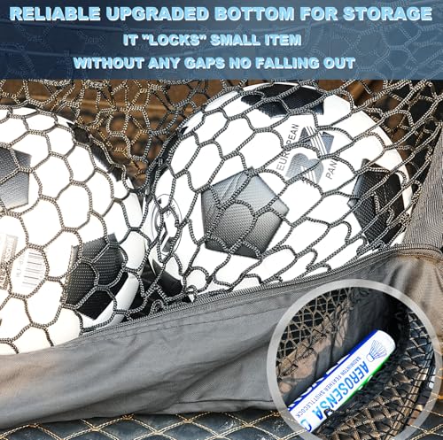 Omocyra Envelope Style Cargo Net Compatible with Dodge Durango SXT GT R/T SRT New 2026 2025 2024 2023 2022 2021 2020 2019 2018 2017 2016 2015 2014 2013 2012 2011 2010-1998 Trunk Car Tailgate Netting - Image 3