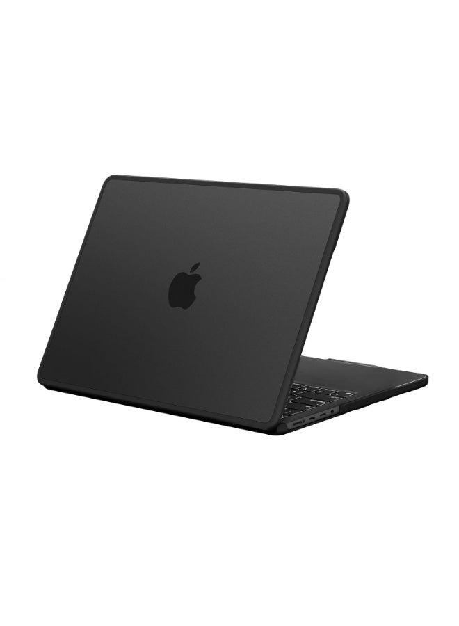 غطاء متوافق مع MacBook Pro 16 بوصة الجديد (2021-2024، 2026) M5 A3429 A3428 / M4 A3403 A3186 / M3 A2991 / M2 A2780 / M1 A2485 Pro/Max Touch ID، غطاء حماية مطفي من TPU + PC فائق النحافة، أسود مصنف - Image 1