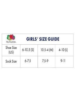 FRUIT OF THE LOOM Fruit of the Loom Girls 6 Pack Everyday Active Cushion No Show Socks, M, Black  - Image 3