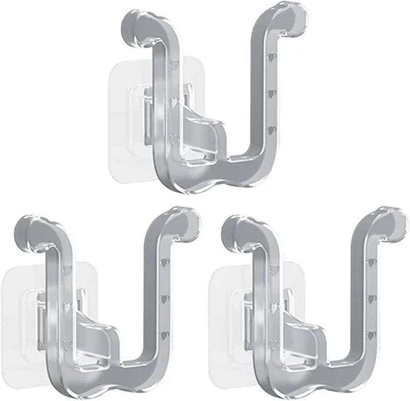 خطافات شفافة ذاتية اللصق للأحذية 6 قطع رف تخزين أحذية مثبت على الحائط بدون حفر - Image 1