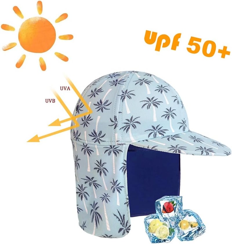 Gifts Treat Kids Legionnaires Hat, UPF 50+ Sun Protection Swim Cap Flap Hat for Kids, Quick Drying Boys Sun Hat with Neck Protection for Beach Seaside Pool… - Image 3