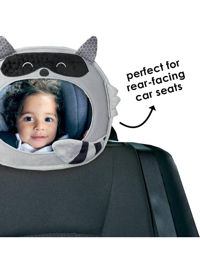 Diono Easy View Racoon Character Baby Car Mirror, Safety Car Seat Mirror for Rear Facing Infant, Fully Adjustable, Wide Crystal Clear View, Shatterproof, Crash Tested - Image 5