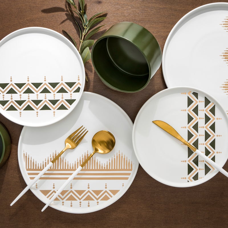 لا ميسا طقم عشاء بورسلان من لا ميسا متعدد الألوان 18 قطعة