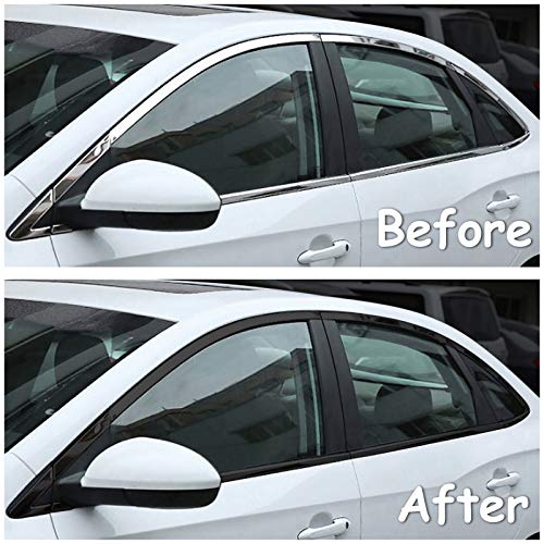 LZLRUN مجموعة أدوات LZLRUN المجانية طقم لف فينيل عالي اللمعان لتعتيم الكروم لزينة النوافذ وزينة الأبواب (2 بوصة × 30 قدم) - Image 5