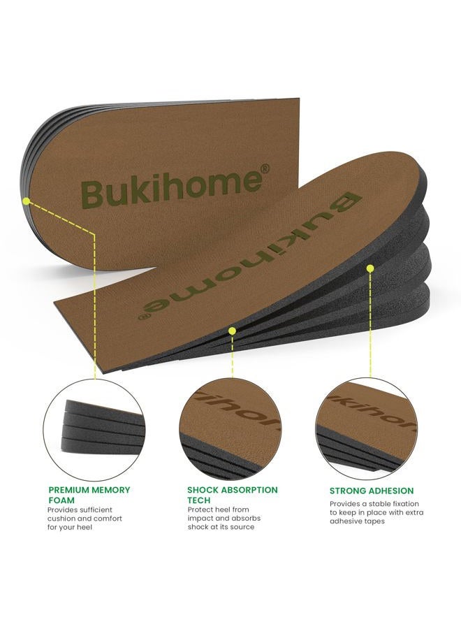 Bukihome Orthopedic Shoe Lift for Heel Pain - 4 Layer Adjustable Heel Pads for Achilles Tendonitis,Plantar Fasciitis,Heel Spur, Heel Wedge Inserts Heel Cushion for Men and Women,Large - Image 4