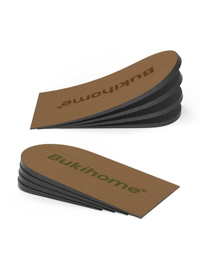 Bukihome Orthopedic Shoe Lift for Heel Pain - 4 Layer Adjustable Heel Pads for Achilles Tendonitis,Plantar Fasciitis,Heel Spur, Heel Wedge Inserts Heel Cushion for Men and Women,Large - Image 1