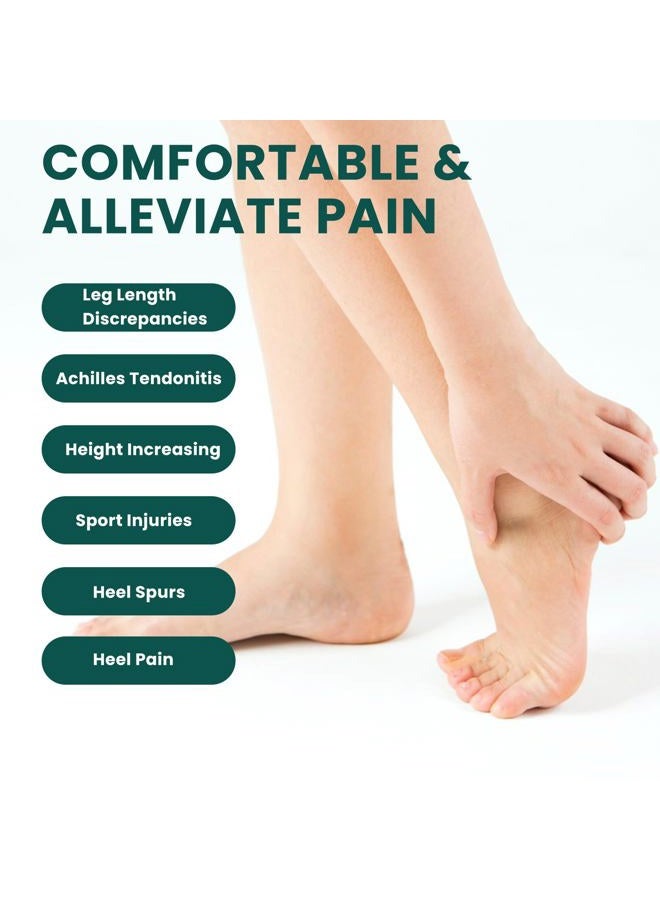 Bukihome Orthopedic Shoe Lift for Heel Pain - 4 Layer Adjustable Heel Pads for Achilles Tendonitis,Plantar Fasciitis,Heel Spur, Heel Wedge Inserts Heel Cushion for Men and Women,Large - Image 2