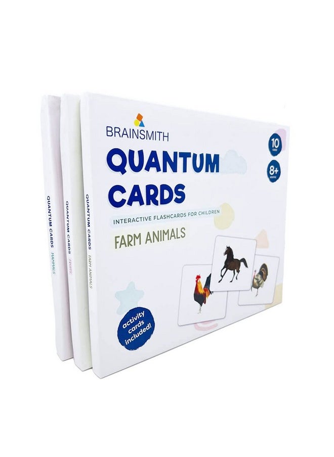 BRAINSMITH - Quantum Flash Cards, Mammals, Farm Animals, Fruits- Educational Flashcard For Toddlers And Kids Set 2 (30 Cards) For Brain Development And Stimulation (8 Months To 8 Years) - Image 1