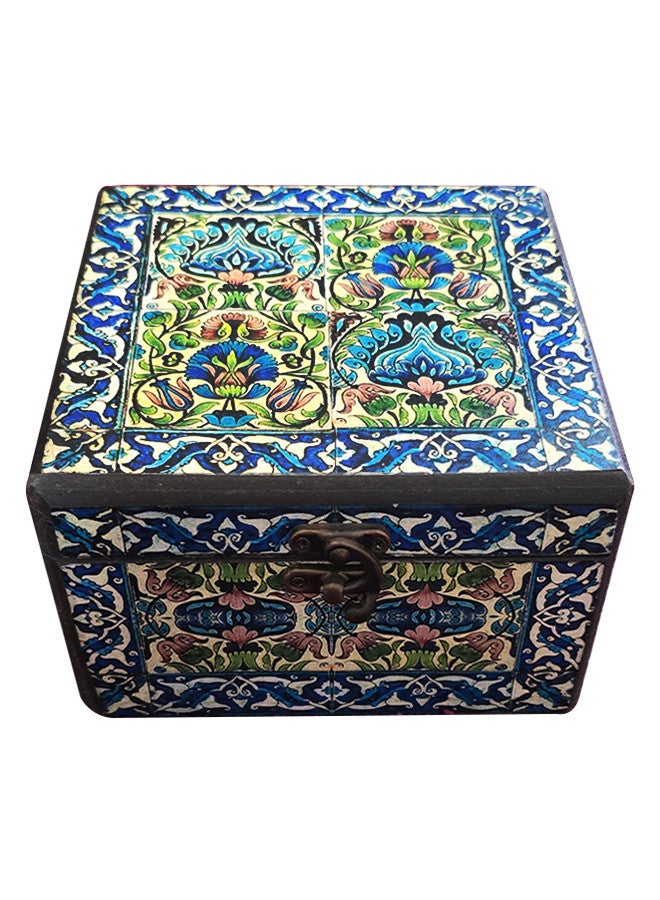 MARGOUN handmade Persian Box, wooden Hand Painted Craft Decorative Multi Purpose Storage Box for Jewellery/Cosmetics/Keepsake/Organiser/Gift Box Or Gift Someone/Blue  - Image 1