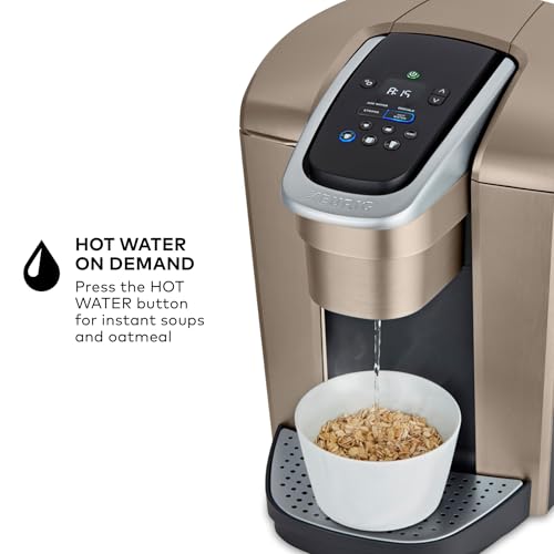 Keurig صانعة القهوة كوريغ K-Elite ذات الكوب الواحد، مع تحكم في القوة ودرجة الحرارة، إمكانية تحضير القهوة المثلجة، حجم التحضير من 8 إلى 12 أونصة، قابلة للبرمجة، ذهب مصقول - Image 4