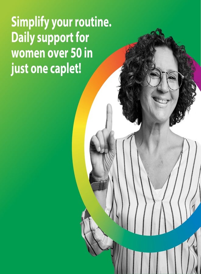 Rainbow Light Multivitamin for Women 50+, Vitamin C, D & Zinc, Probiotics, Women’s One 50+ Multivitamin Provides High Potency Immune Support, Non-GMO, Vegetarian, 150 Tablets - Image 3