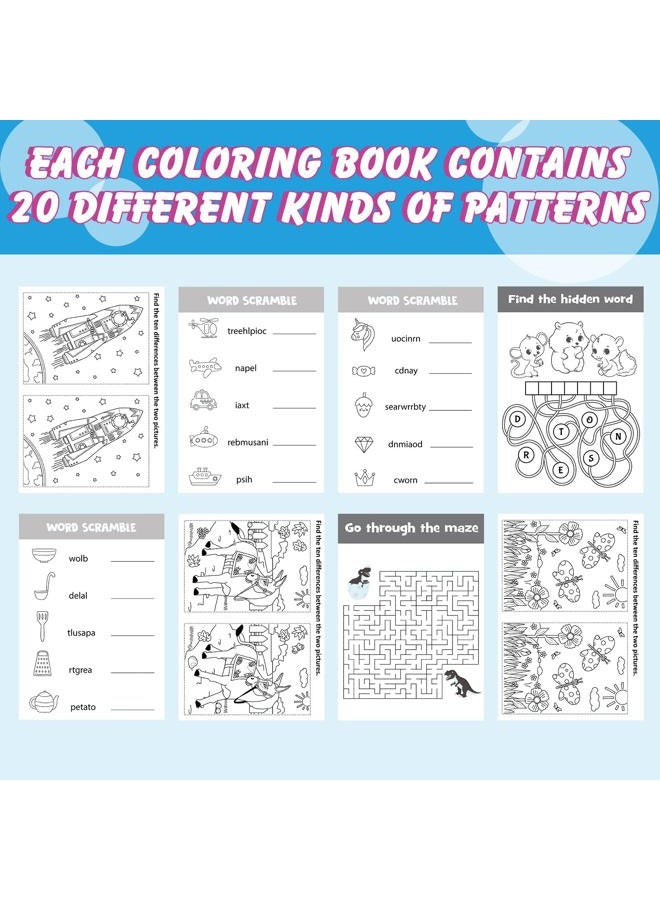 Hungdao 48 Pcs Mini Activity Books for Boys and Girls, Fun and Games, Challenging Activities Include Mazes, Word Scramble and More Bulk Gifts for Students Party Classroom - Image 3
