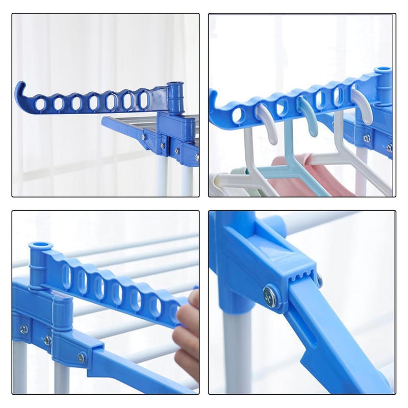 Kuber Industries Stainless Steel Cloth Drying Stand Foldable Wings Balcony and Indoor Easy to Assemble Corrosion Free ColorBlue TW116BU - Image 5