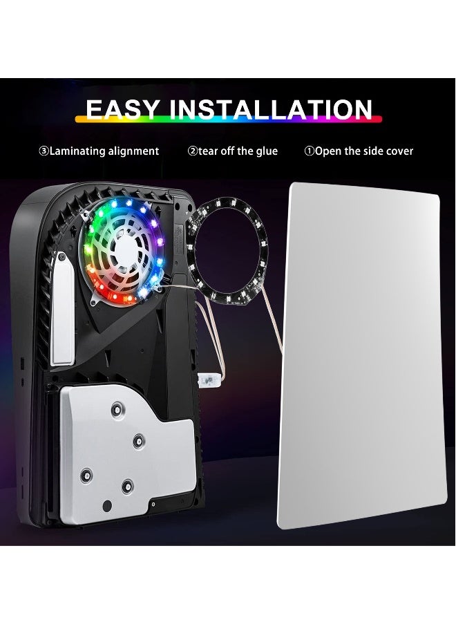 PS5 Slim Console Decorative Lights Seven Colors Colorful Luminous Atmosphere Marquee Ring Bar Remote Control Gaming Accessories  - Image 4