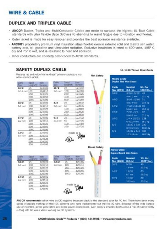 ancor 123710 كابل سلامة مزدوج، 6/2 AWG (2 × 13mm2)، مسطح - 100 قدم - Image 2