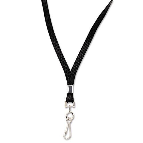 Advantus 36-Inch Deluxe Neck Lanyard for ID Cards/Badges, J-Hook Style, Black, Box of 24 (75424) - Image 4