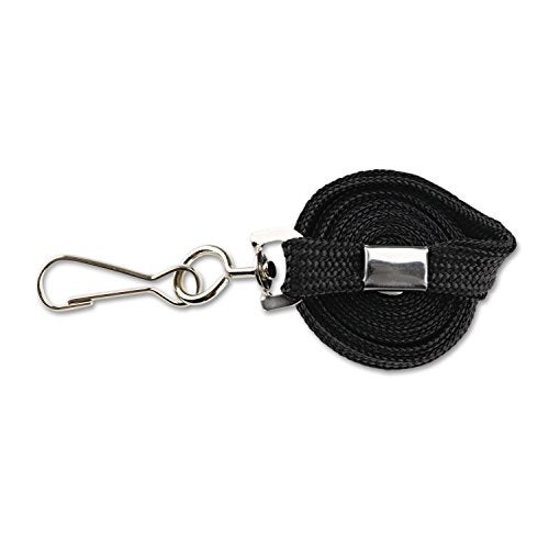 Advantus 36-Inch Deluxe Neck Lanyard for ID Cards/Badges, J-Hook Style, Black, Box of 24 (75424) - Image 3