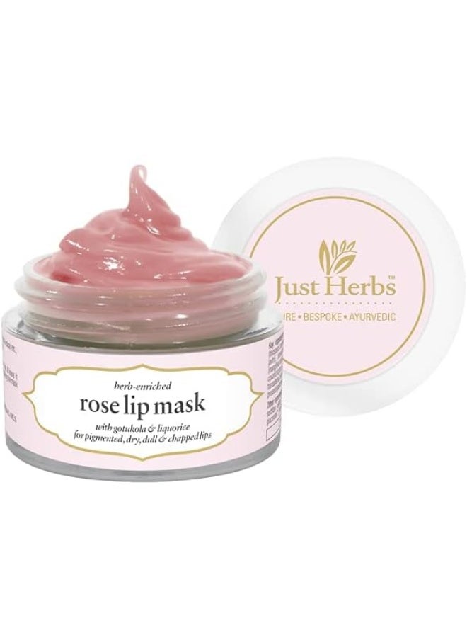 Just Herbs Ayurvedic & Vegan Rose Lip Scrub & Lip Mask duo pack for Chapped, Pigmented & Dark lips,30gm  - Image 4
