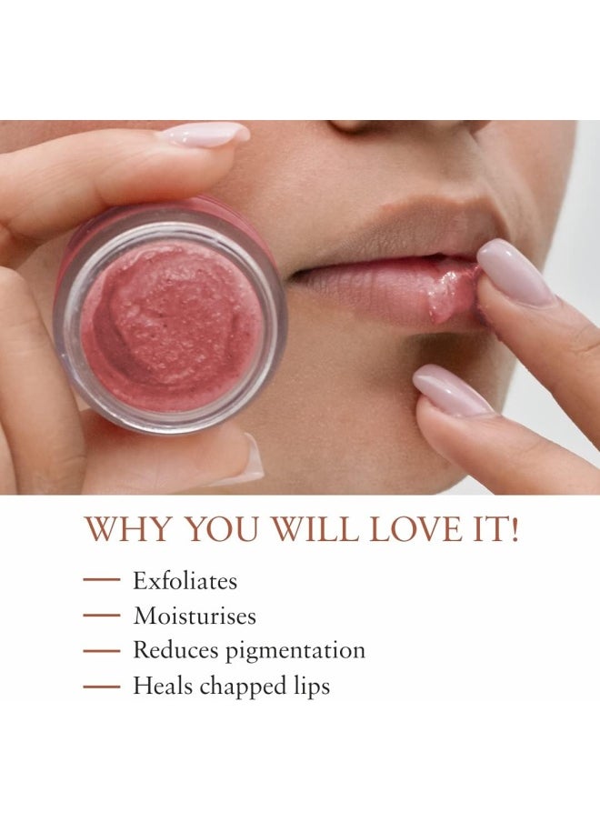 Just Herbs Ayurvedic & Vegan Rose Lip Scrub & Lip Mask duo pack for Chapped, Pigmented & Dark lips,30gm  - Image 3