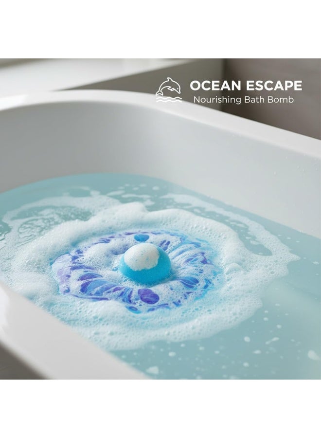 Bath bombs with surprises inside, 6- or 12-piece bubble bath gift sets, dinosaur egg and ocean-themed bath bombs, and natural sea salt color-changing spa bath bombs (12-piece ocean animal set) - Image 3
